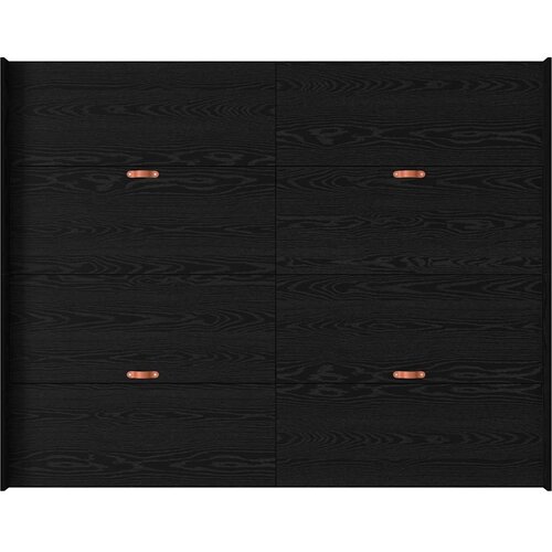  Krevet s ladicama Crni hrast 140 x 200 cm Konstruirano drvo Slike