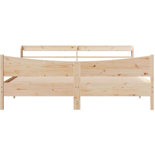  Okvir kreveta s uzglavljem 200 x 200 cm od masivne borovine Slike