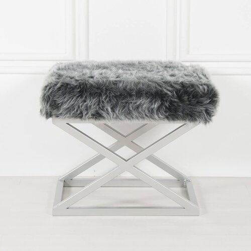 Atelier Del Sofa Capraz Plush - Silver, Grey SilverGrey Pouffe Cijene