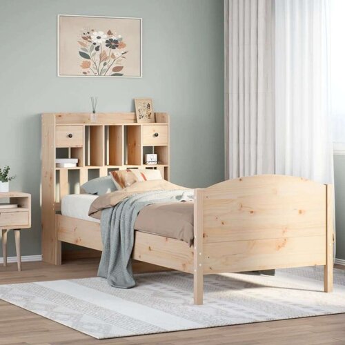 vidaXL Krevet s regalom za knjige bez madraca 90x200 cm od borovine Cene