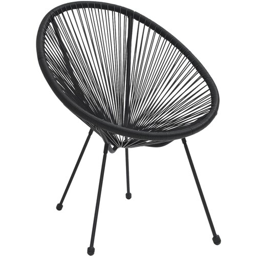 Maison Chic Vrtni Stoli - Stol za vrt okrogel 2 kosa PVC ratan črne barve JS660, (21878042) Slike