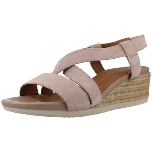 Geox Espadrile Sandalias Mujer Mod&egrave;le D Ischia Corda Rožnata Cene