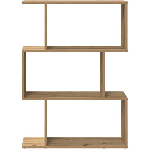 Pregrada / regal za knjige 3 razina hrast 70x24x97 cm drveni Smeđa Slike