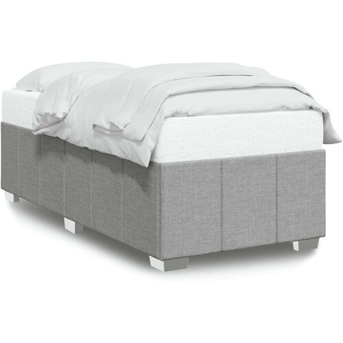 VidaXL Okvir za krevet svjetlosivi 90 x 200 cm od tkanine Slike