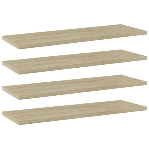 VidaXL Police za knjige 4 kom boja hrasta sonome 60x20x1 5 cm iverica Slike
