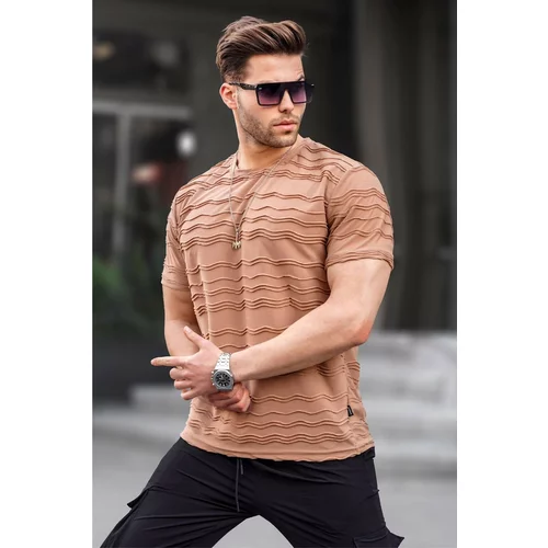 Madmext T-Shirt - Brown - Regular fit