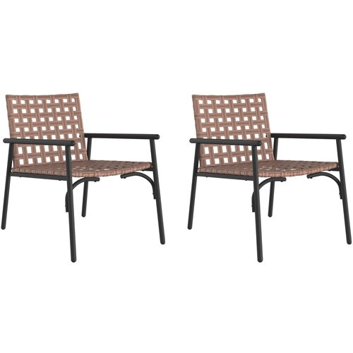 vidaXL Vrtne stolice 2 kom Crna 79x56x73 5 cm Poliratan Cijene