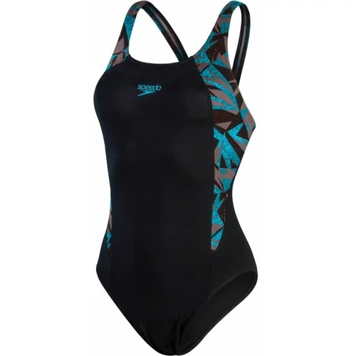 Speedo HYPER BOOM SPLICE MUSCLEBACK Ženski jednodijelni sportski kupaći kostim, crna, veličina