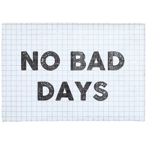 Really Nice Things Bijela kupaonska prostirka s dodatkom pamuka No Bad Days, 40 x 60 cm