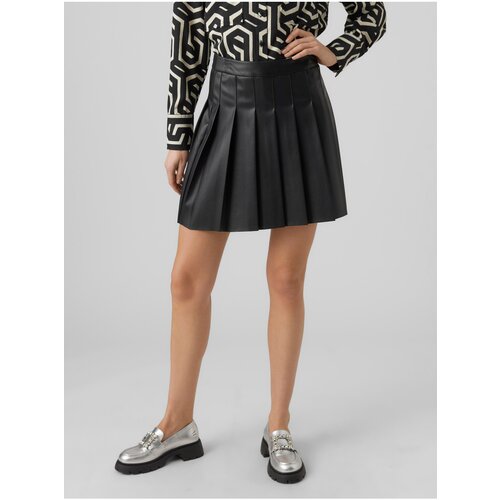 Vero_Moda Women&amp;#039;s black faux leather skirt Naomi - Women Slike