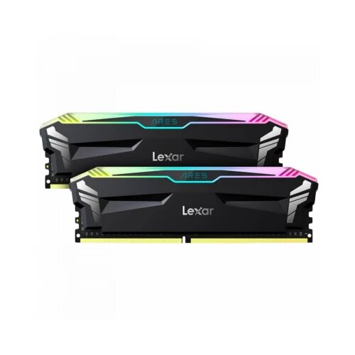 Lexar 2x8GB Ares DDR4 3600 UDIMM Memory with heatsink and RGB lighting, Black Color, Dual pack Cene