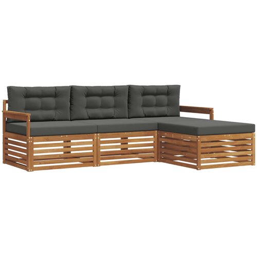  Set vanjskih sofa Prirodna i antracit 249,5 x 162,5 x 73 cm Slike