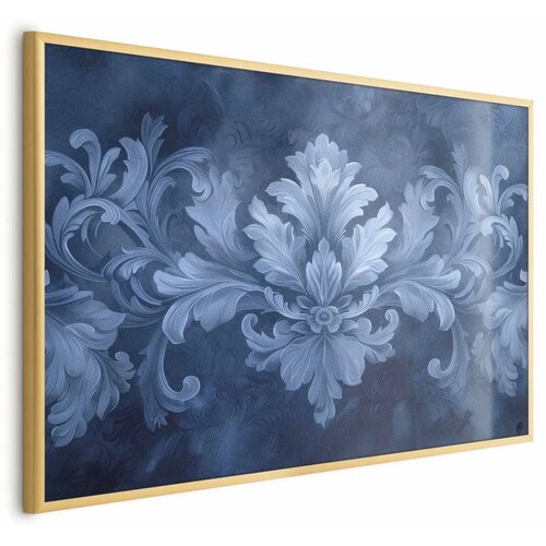  Plakat - Blue Ornament in Cool Shades 42x29.7 Zlatni okvir Cene