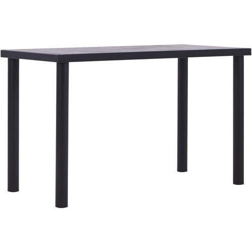  Blagovaonski stol crni i siva boja betona 120 x 60 x 75 MDF Cene