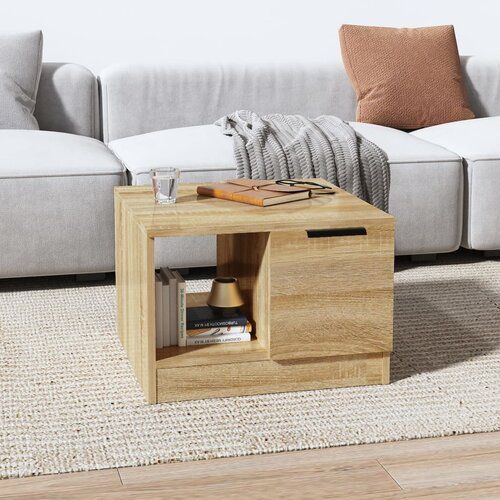 vidaXL Klubska mizica sonoma hrast 50x50x36 cm konstruiran les Cene