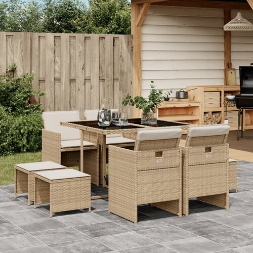  13-dijelni vrtni blagovaonski set s jastucima poliratan Slike