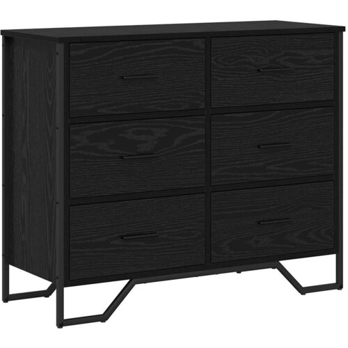 vidaXL Predalnik Drugo Črni hrast 91 x 35.5 x 74.5 cm Konstruiran les, (5000044172) Cene