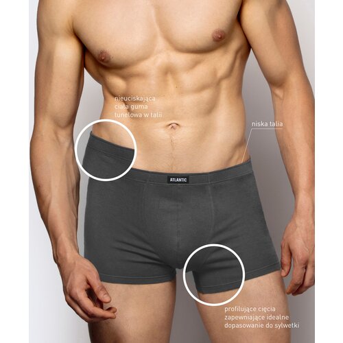 Atlantic 3-PACK Men's boxer shorts graphite Cene
