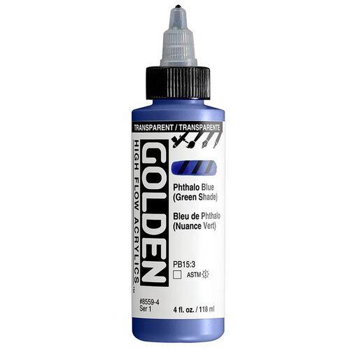  GOLDEN High Flov akrilna boja 118 ml | 8559 Transparent Ftalok. Blue (Green Shade) Slike