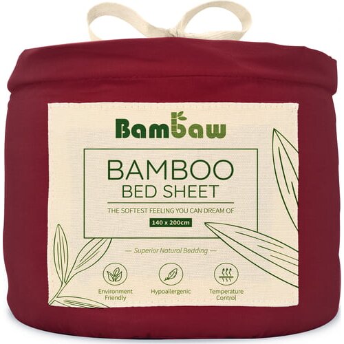 Bambaw rjuha iz bambusa 140 x 200 cm - burgundy Cene