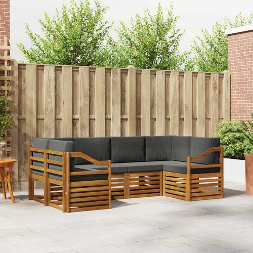  Set vanjskih sofa 6 kom. Prirodna i antracit Smeđa 245 x 126,5 x 73 cm Cene