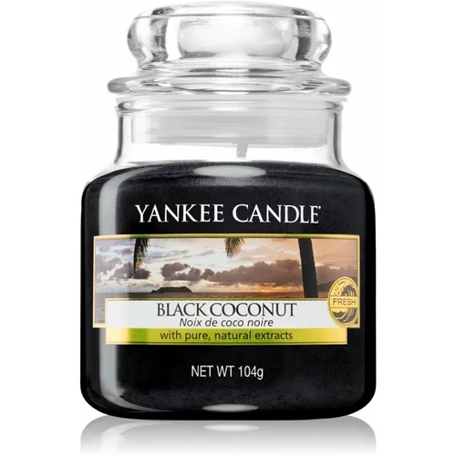 Yankee Candle Black Coconut dišeča svečka 104 g unisex