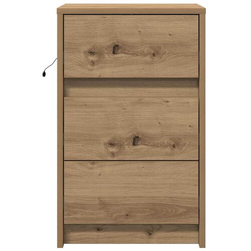  Noćni ormar Umjetnički hrast 38 x 34 x 61 cm Konstruirano drvo Slike