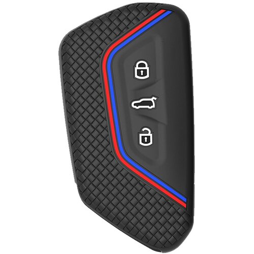 INF Silikonski ovitek za ključ, združljiv z Volkswagen Golf 8, ID4X, R-Line in Touareg X Red+Blue, (5000152193) Cene