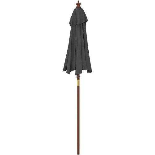  Vrtni suncobran s drvenim stupom antracit 196 x 231 cm Slike