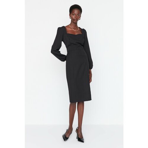 Trendyol Black Lace Detailed Dress Slike