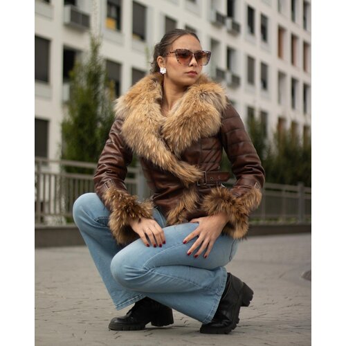 La Force Fashion ženska  kožna jakna vanessa - tamno braon Cene