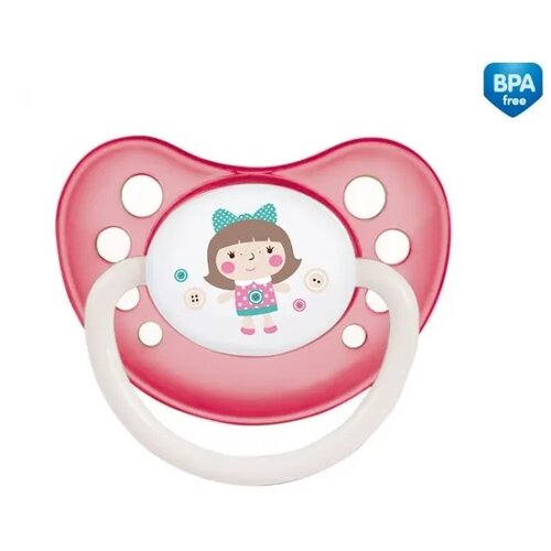 Canpol silikonska tolažilna duda, 0-6m - roza Slike