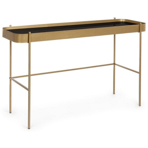BIZZOTTO Pomoćni stol sa staklenom pločom stola u zlatnoj boji 43x120,5 cm Rashida &amp;ndash; Slike