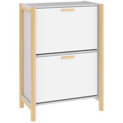 Maison Chic Omarica za obutev - Kopa za čevlje bela 57,5x33x80 cm inženirski les, (21777500) Slike