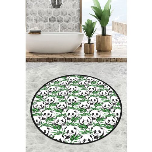 Green panda circle djt 200 multicolor bathmat Cene