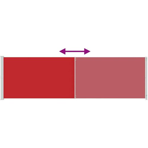 vidaXL Uvlačiva bočna tenda za terasu 180 x 600 cm crvena Cijene