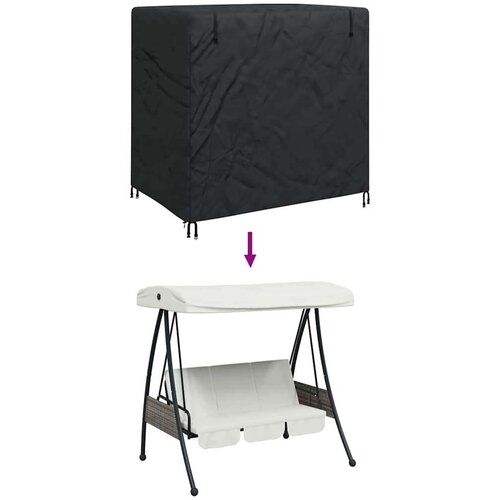 vidaXL Pokrov za vanjski namještaj 175 x 125 x 160 cm 600D tkanina Cijene