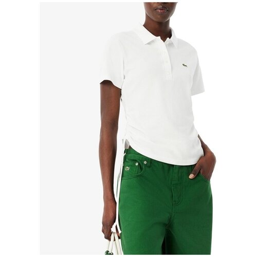 Lacoste LONG SLEEVED RIBBED COLLAR S Bijela Slike