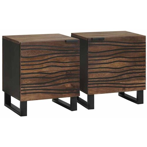  Noćni ormar 2 pcs Orah 40 x 33 x 46 cm Konstruirano drvo Cene