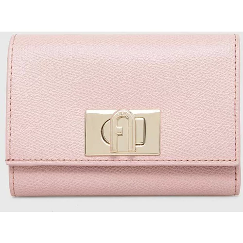 Furla Usnjena denarnica ženski, roza barva