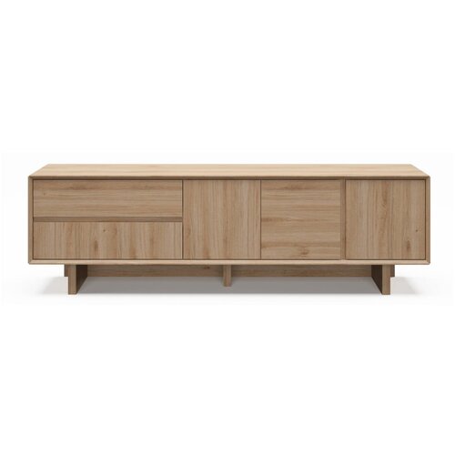 Marckeric TV komoda u dekoru hrasta u prirodnoj boji 180x55x45 cm Carpi – Cijene