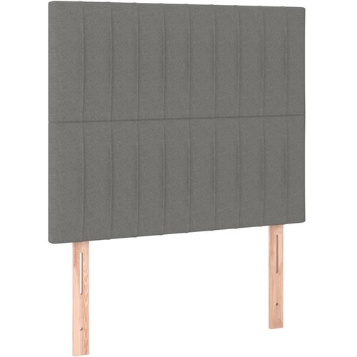  Uzglavlje tamno sivo 90x5x118/128 cm tkanina Slike