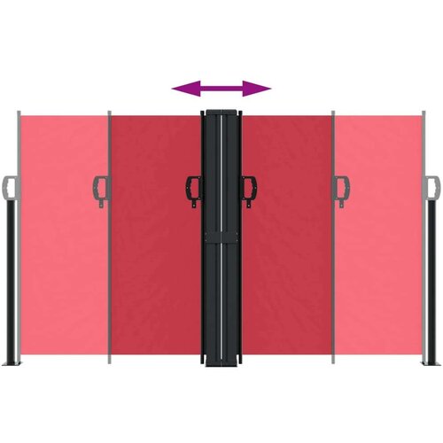  Uvlačiva bočna tenda 140 x 1000 cm crvena Slike