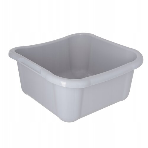 KADAX Plastična kvadratna posoda za perilo 8 l, majhna, z ročaji, siva, (5000354849) Slike