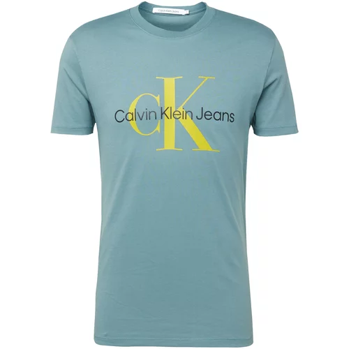 Calvin Klein Jeans Majica svetlo modra / rumena / črna