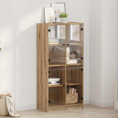 vidaXL Highboard Umjetnički hrast 68 x 37 x 142 cm Konstruirano drvo Cijene
