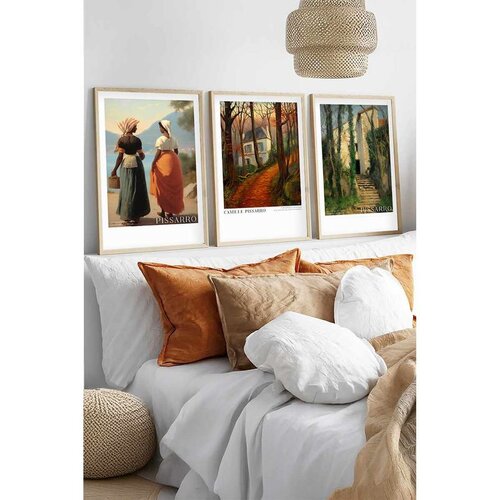 WALLXPERT Huhu555 - Vi&scaron;enamenska Dekorativna Slika u Ramovima (3 Komada) 50 x 70 cm Cene