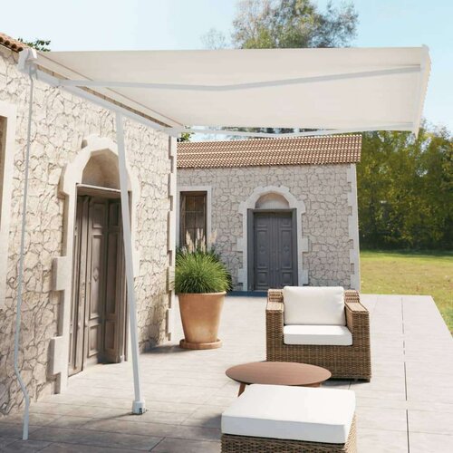  Samostojeća tenda na ručno uvlačenje 300 x 250 cm krem Slike
