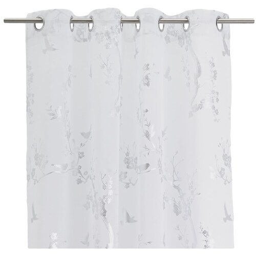 Casa Selecci&amp;oacute;n Bijela/u srebrnoj boji prozirna zavjesa 140x260 cm Paradis &amp;ndash; Slike
