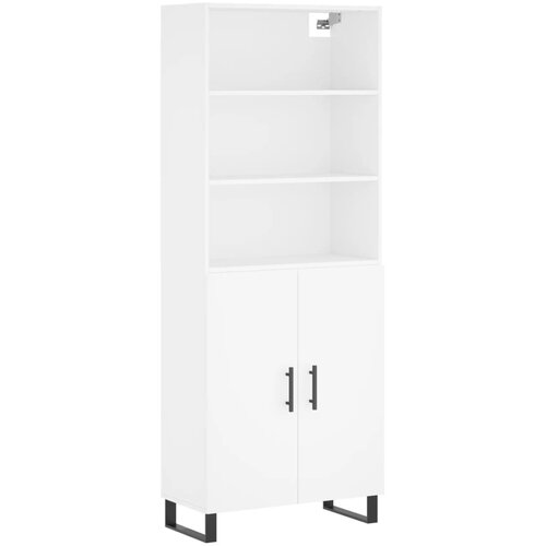  Visoka komoda bijela 69,5x34x180 cm konstruirano drvo Slike